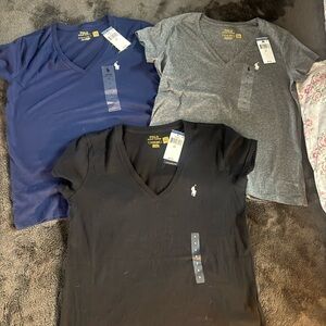 Ralph Lauren Classic Black, grey, and navy  T-Shirt bundle